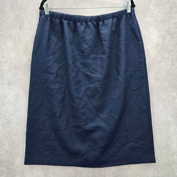 Navy Blue Executive Knee Length Pencil Skirt Plus 14 - Picture 1 of 5